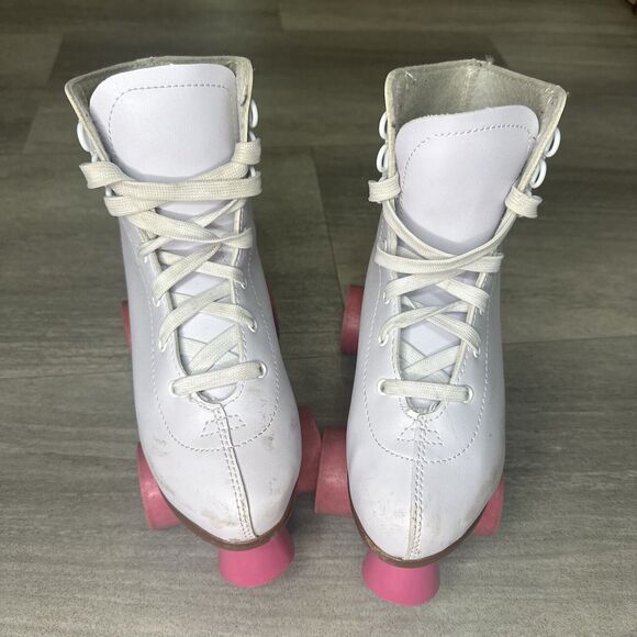 Chicago Girls Rink Roller Skate - White Youth Quad Skates - Size 3 - Picture 2 of 6